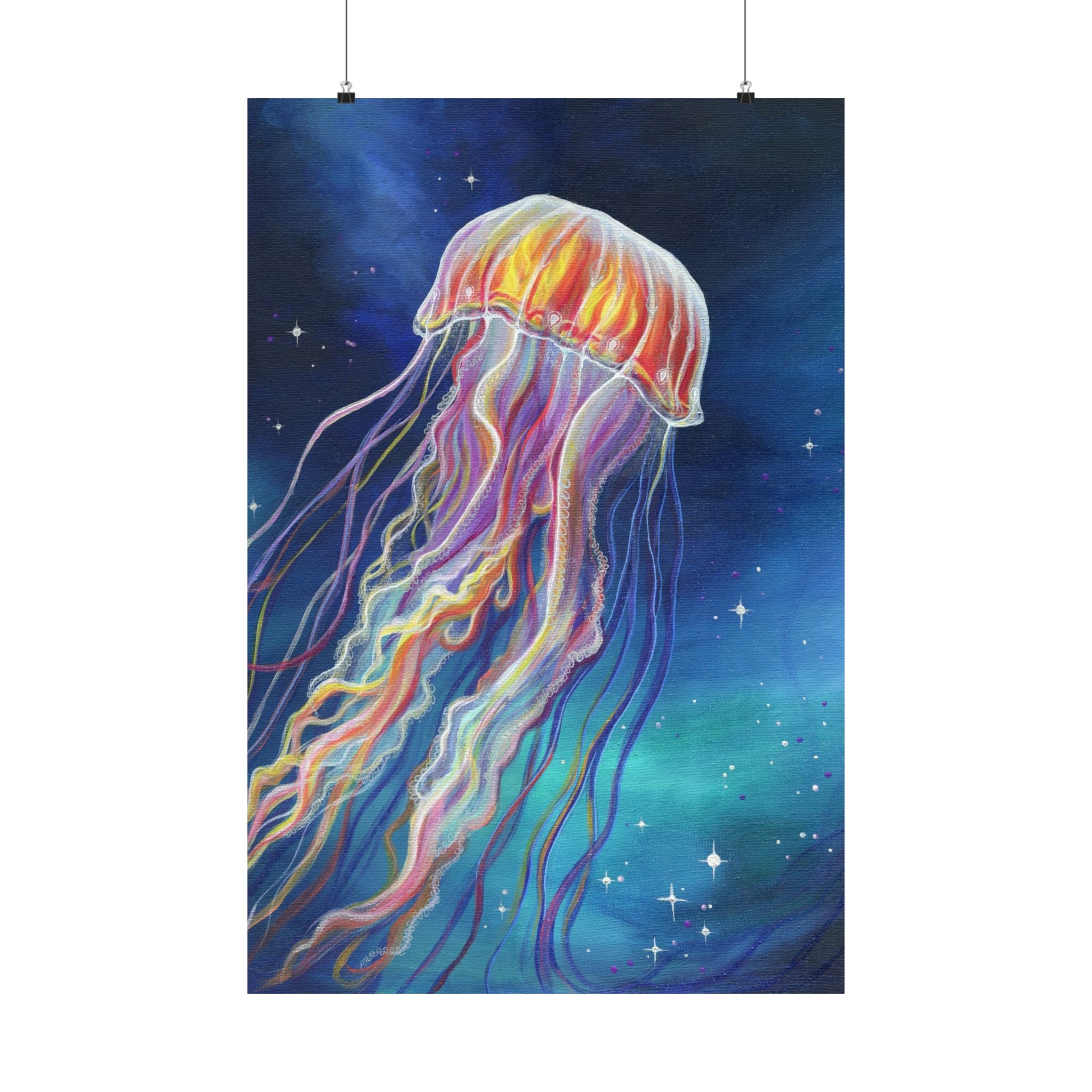 Ethereal Jellyfish Poster Print