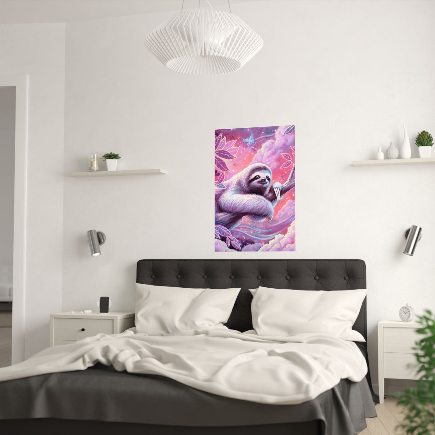 Stargazer Sloth Poster Print