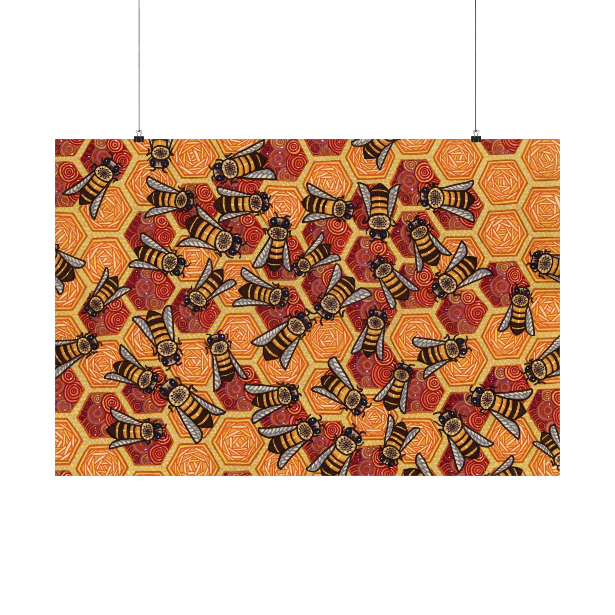 Honeycomb Harmony Poster Print