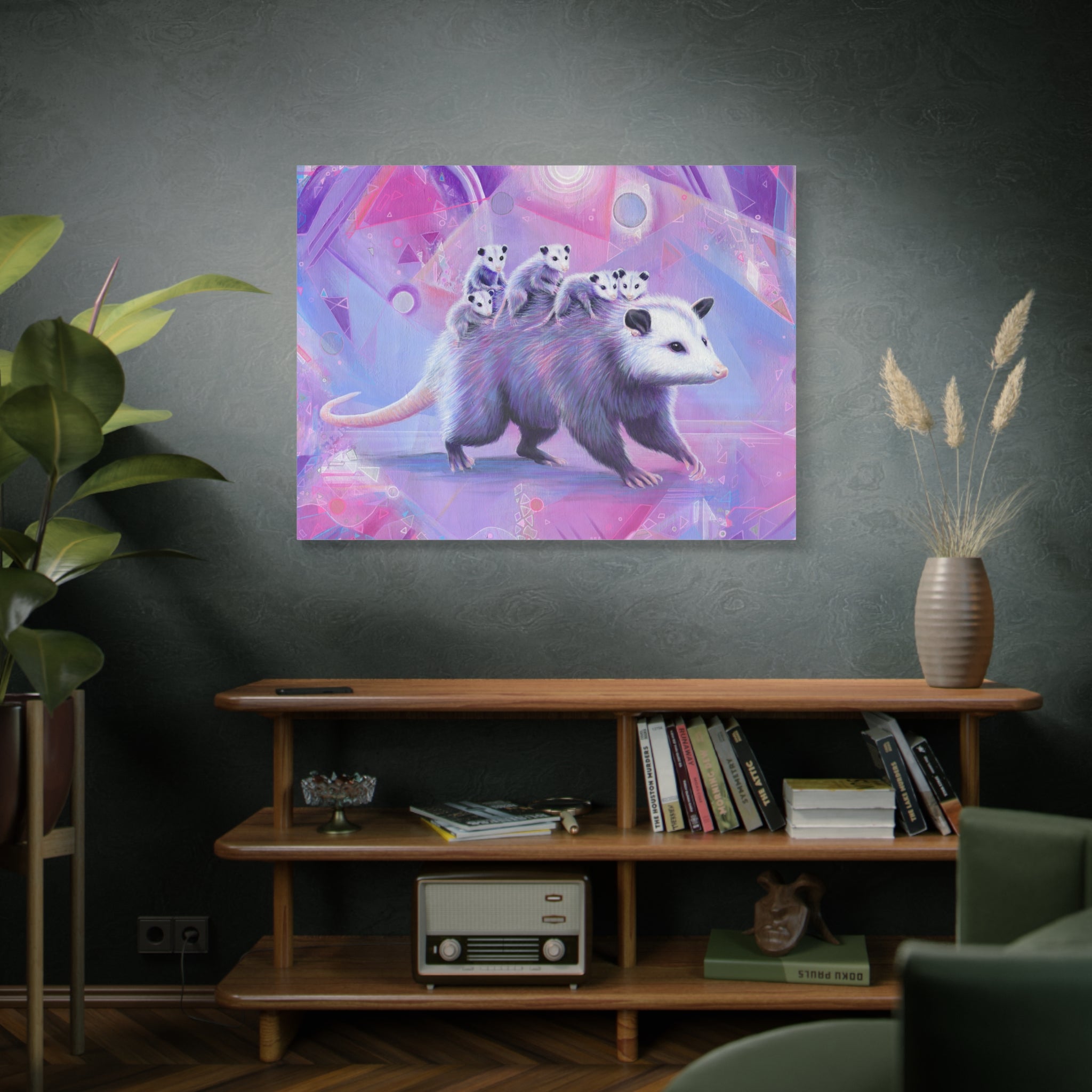 Mama Opossum Canvas Print