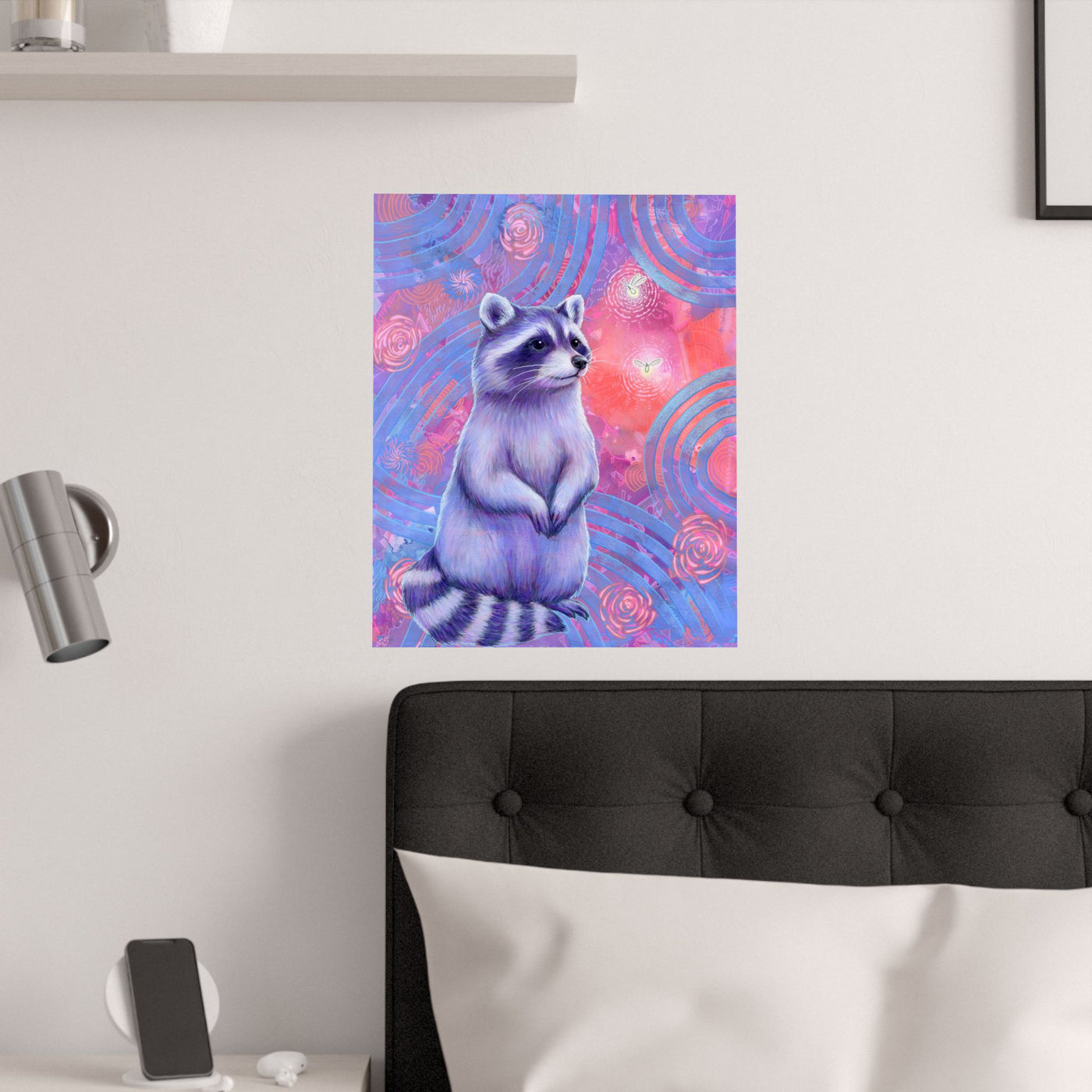 Curious Raccoon Poster Print