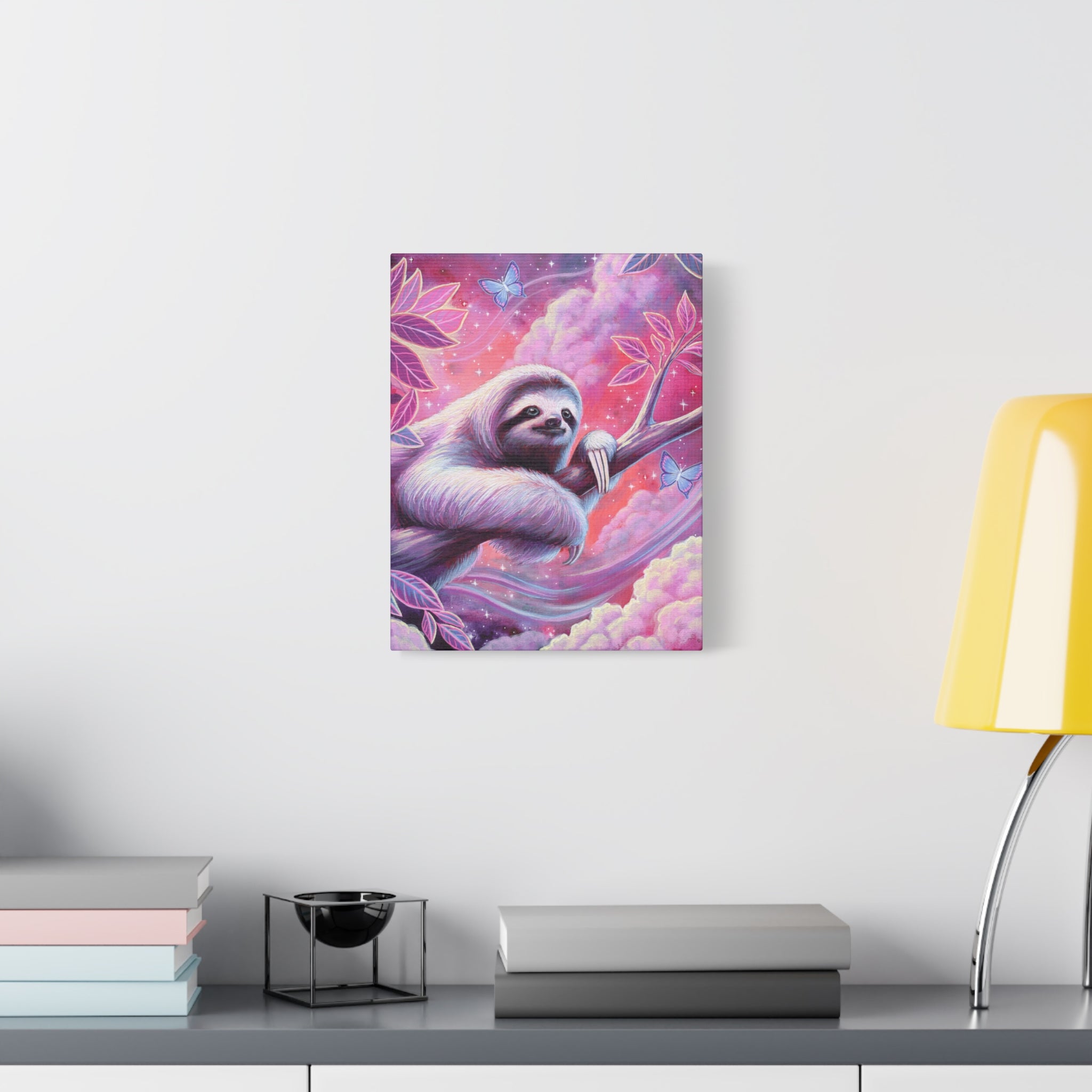 Stargazer Sloth Canvas Print