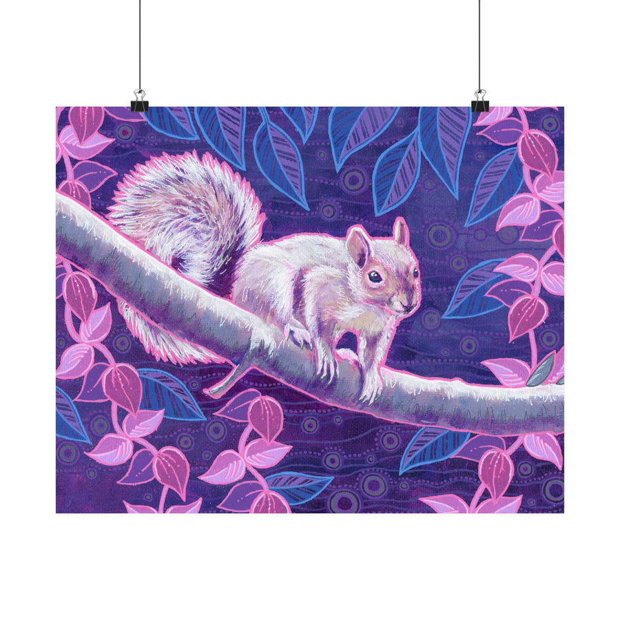 Shy Squirrel Poster Print