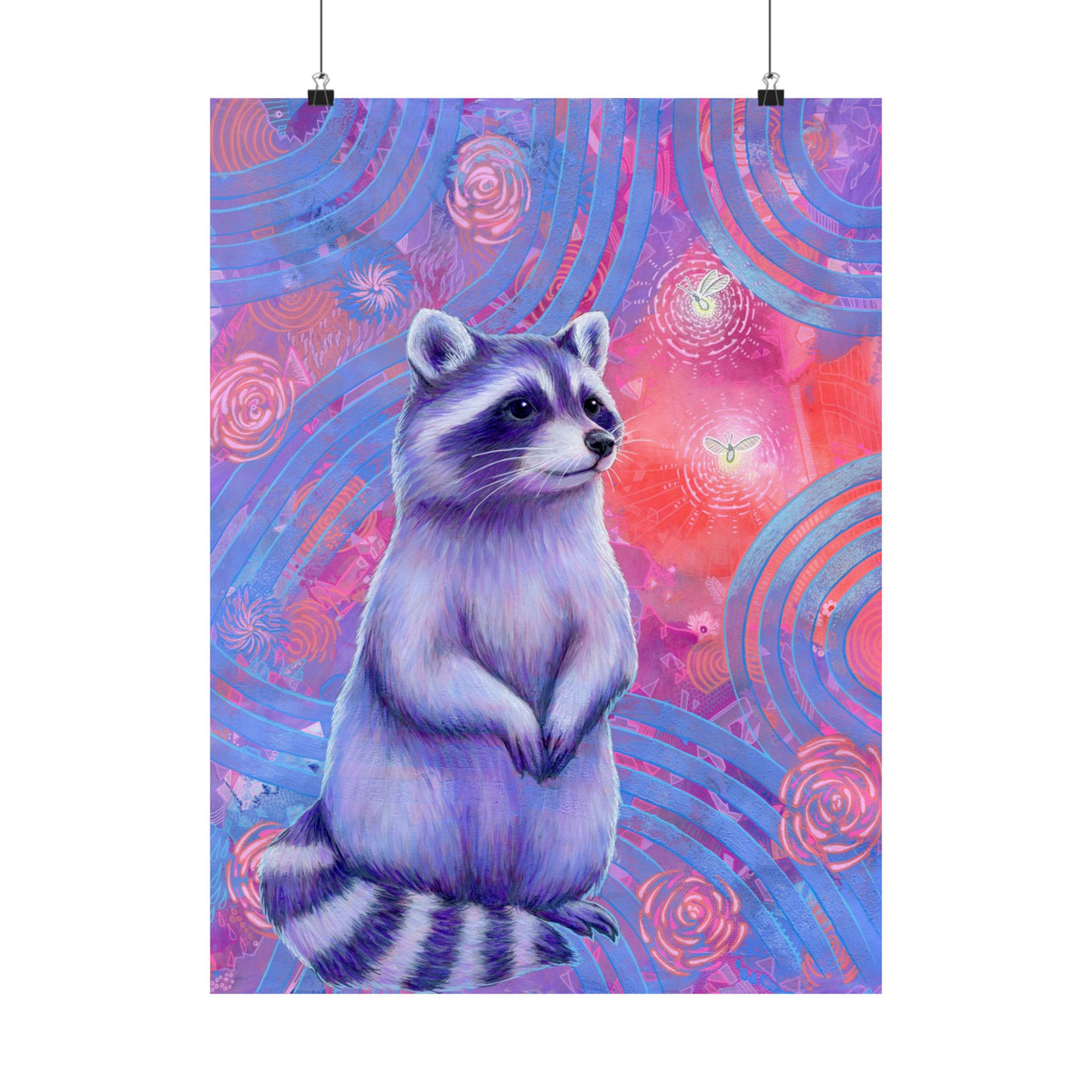 Curious Raccoon Poster Print