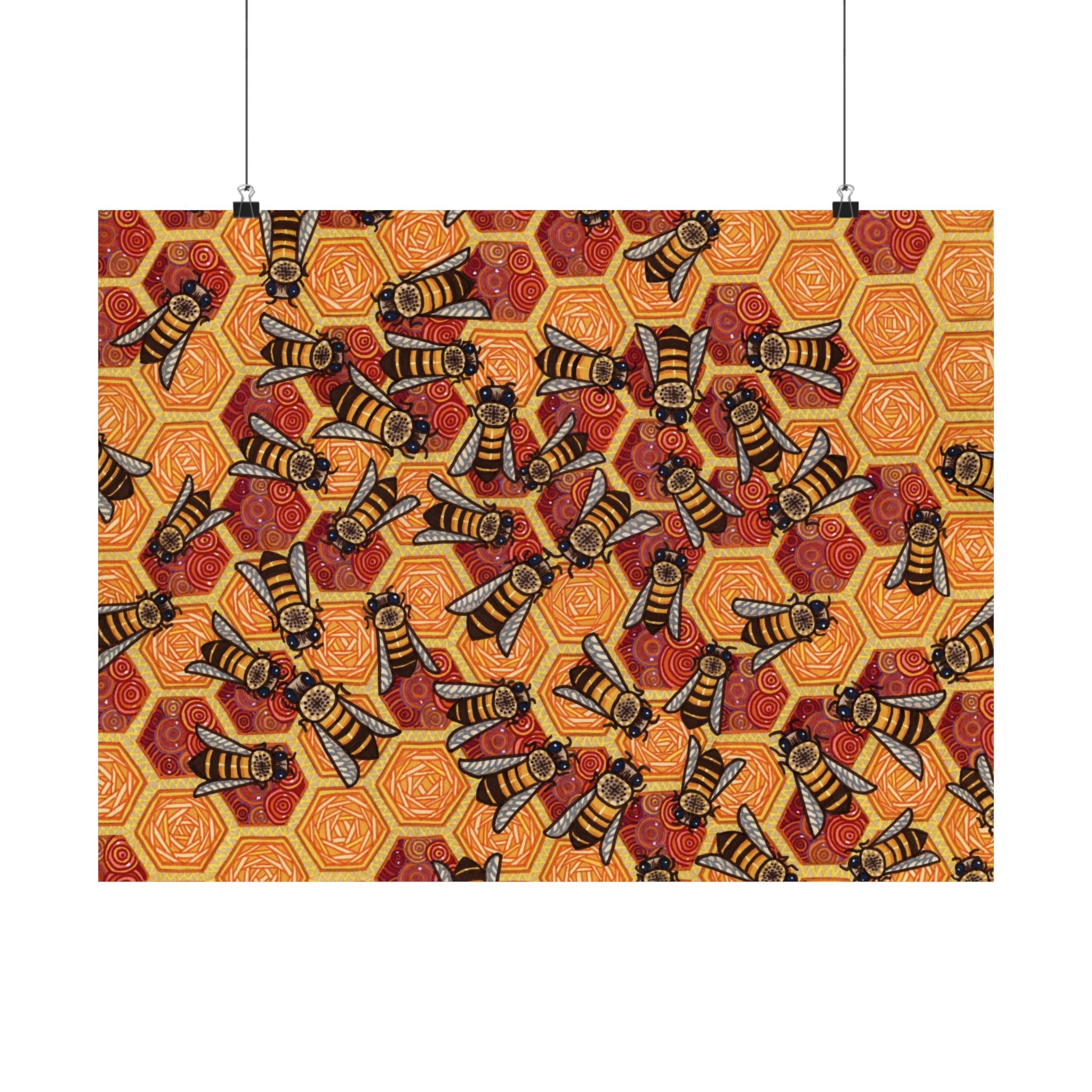 Honeycomb Harmony Poster Print