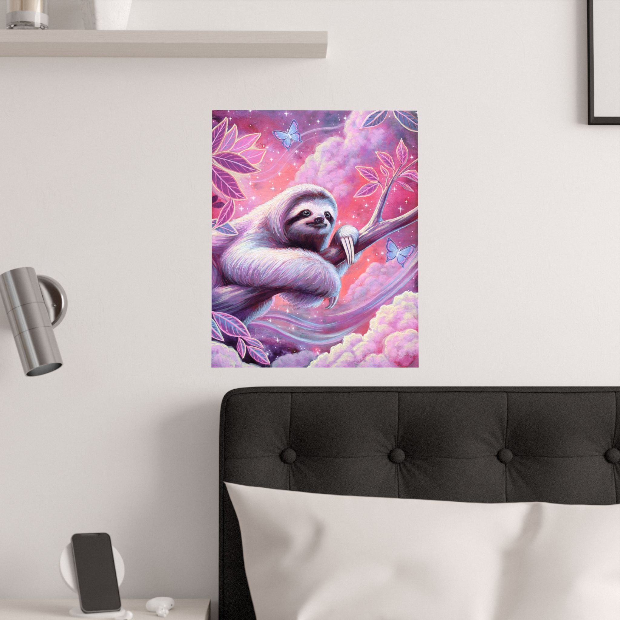 Stargazer Sloth Poster Print