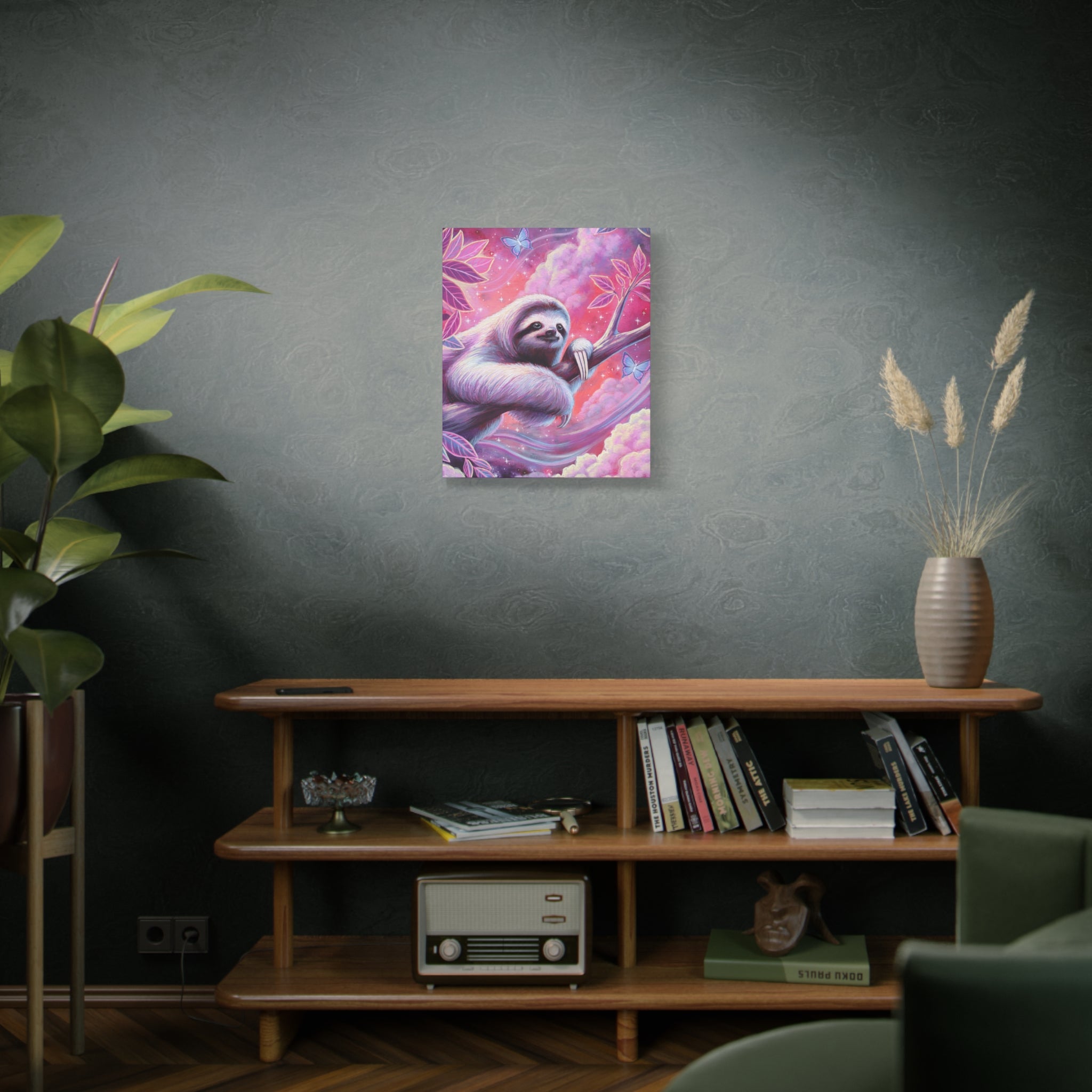 Stargazer Sloth Canvas Print