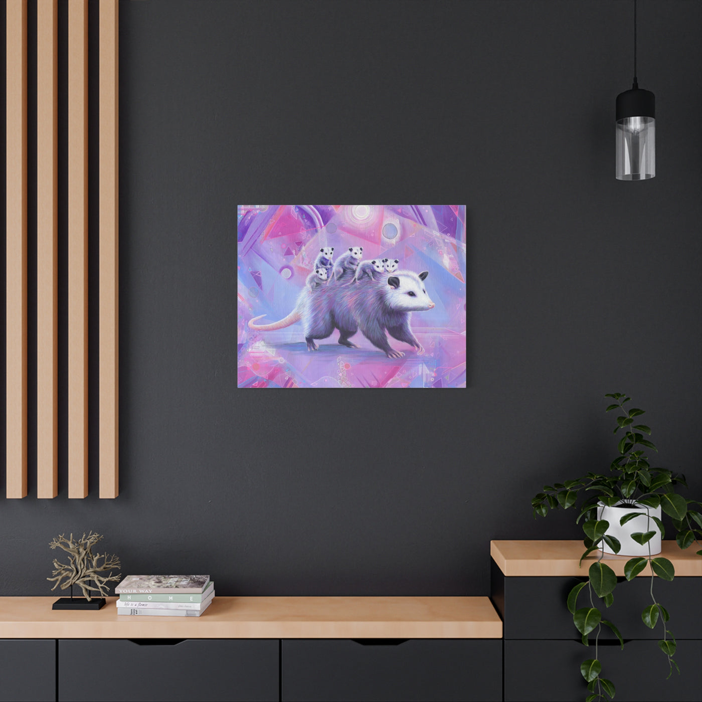Mama Opossum Canvas Print