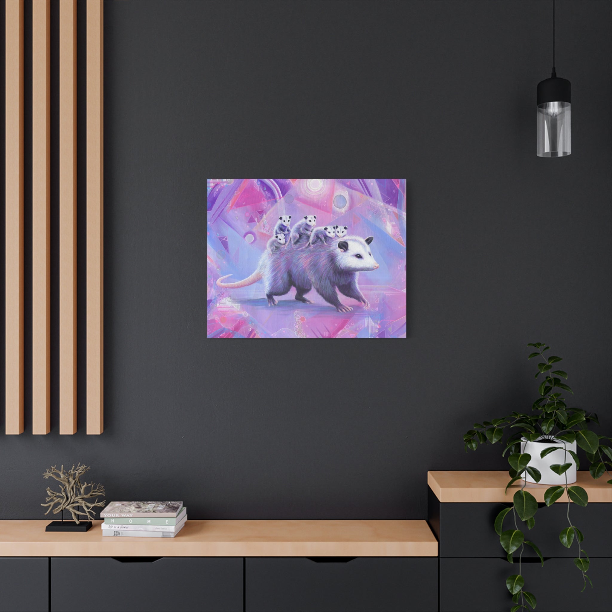 Mama Opossum Canvas Print