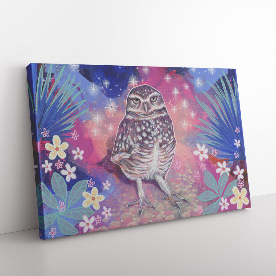 Canvas Burrowing Owl Print