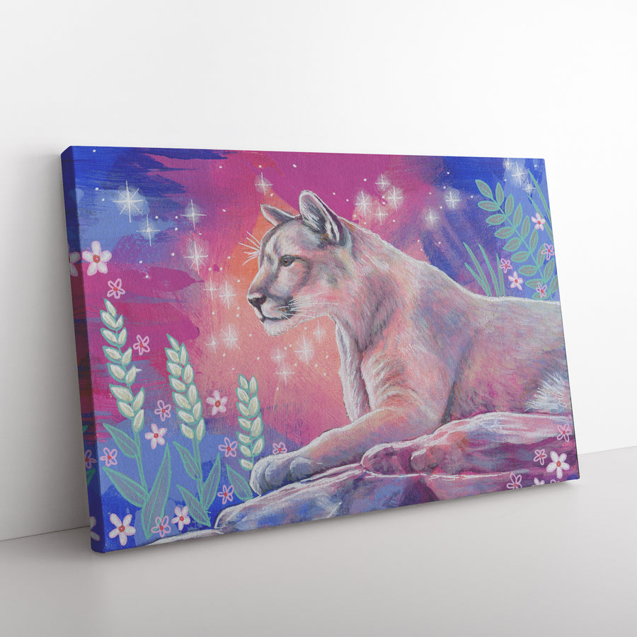 Canvas Cougar Print