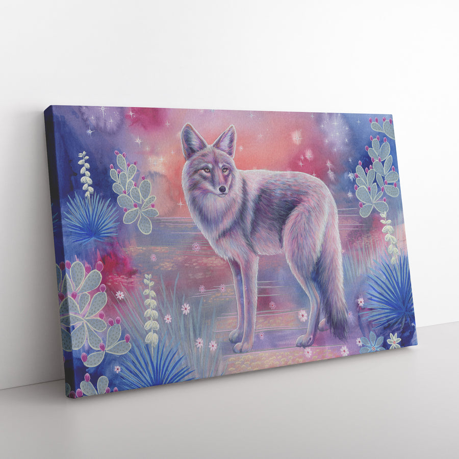 Canvas Coyote Print