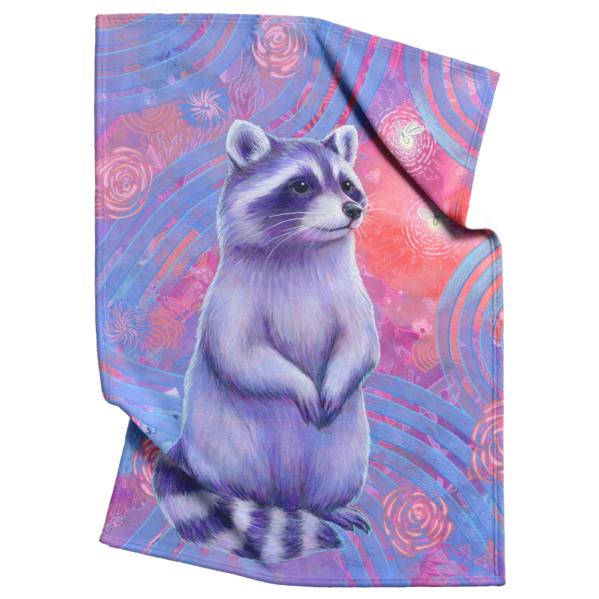 Curious_Raccoon_Blanket_V_Blanket_Top_Bottom_Folds_Mockup.png