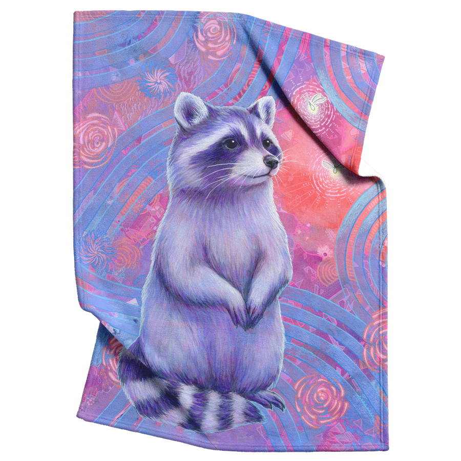 Curious_Raccoon_Blanket_V_Blanket_Top_Bottom_Folds_Mockup.png