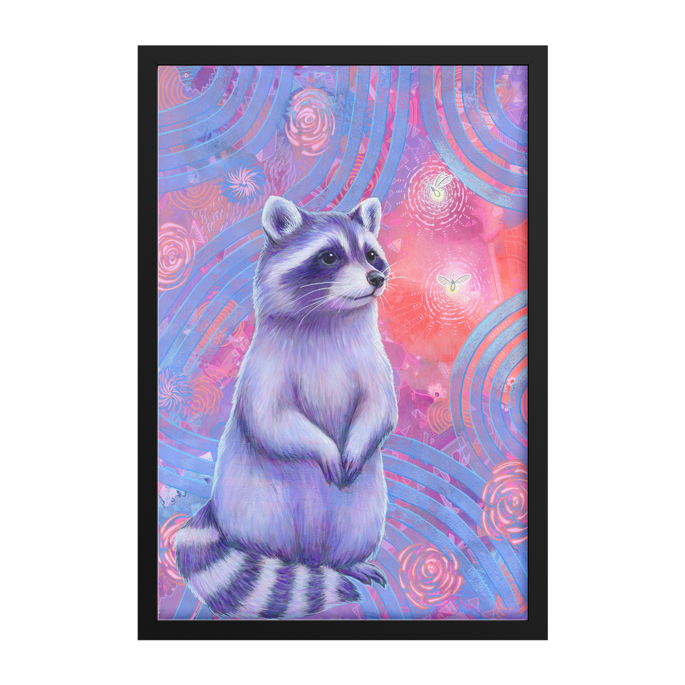 Curious_Raccoon_Framed_Print_FAP_V_Rectangle_Main_Black_Mockup.png