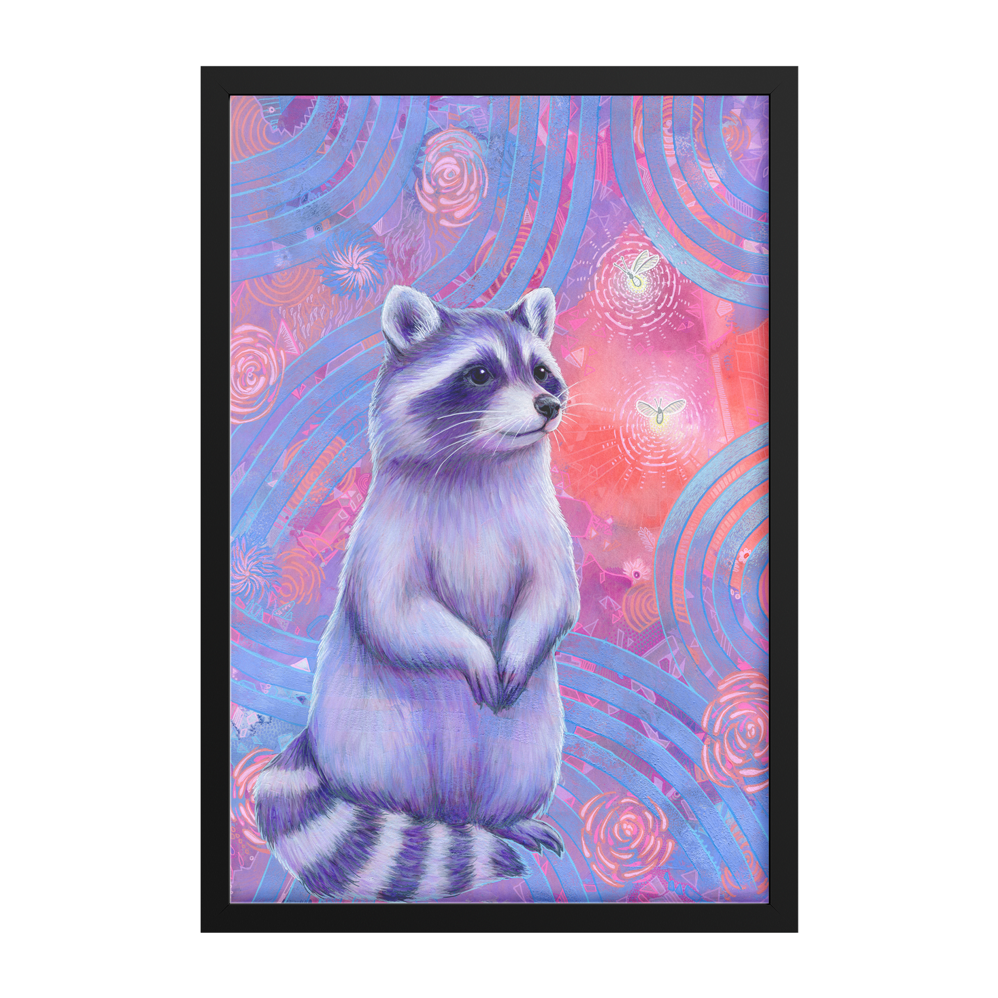 Curious_Raccoon_Framed_Print_FAP_V_Rectangle_Main_Black_Mockup.png