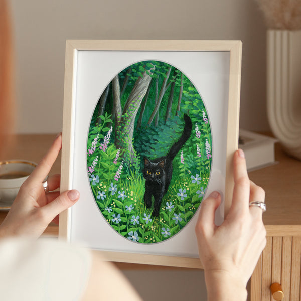 Whiskered Welcome - Fine Art Print · Art by Amanda Lanford
