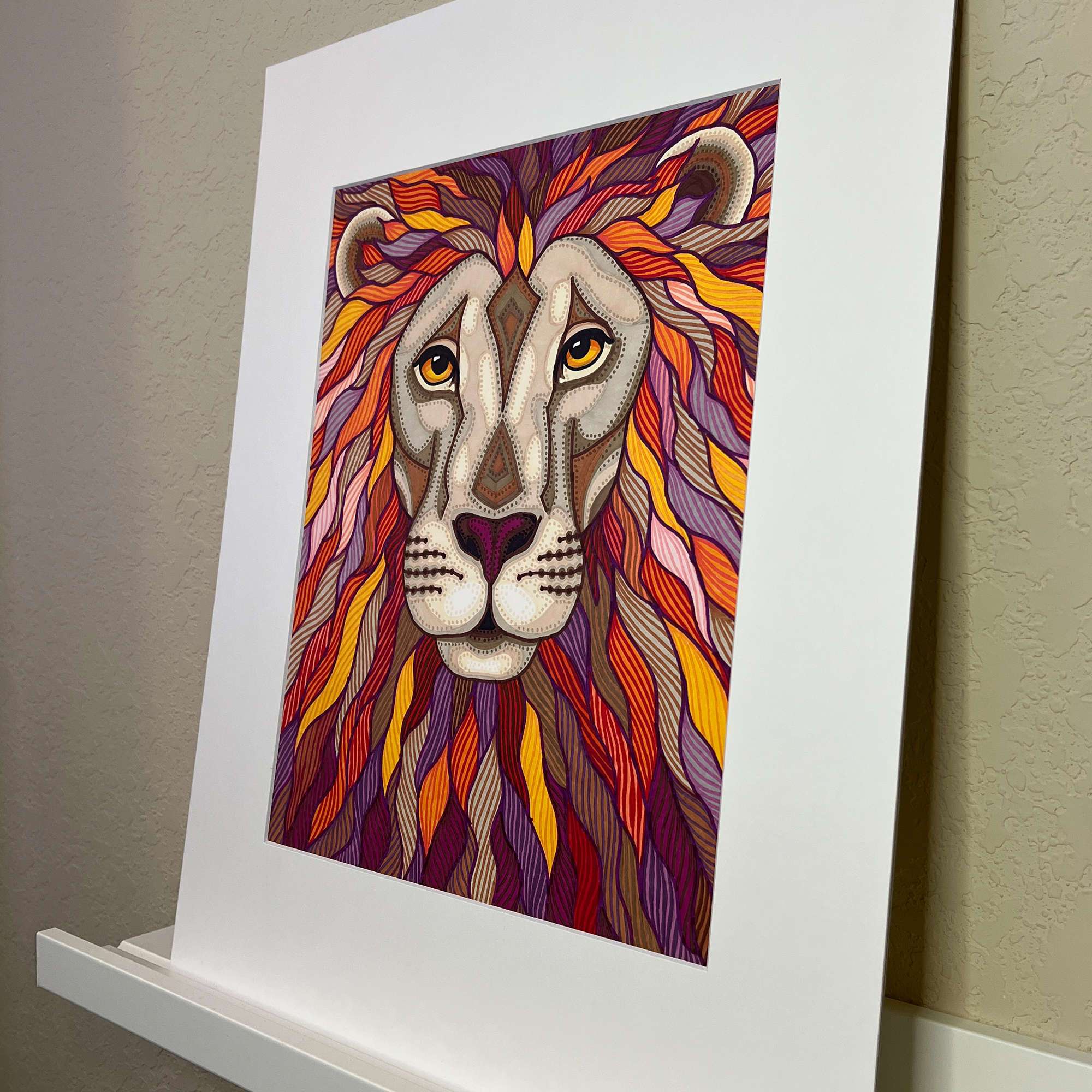 Lion Pride - Original Marker Painting · Art by Amanda Lanford