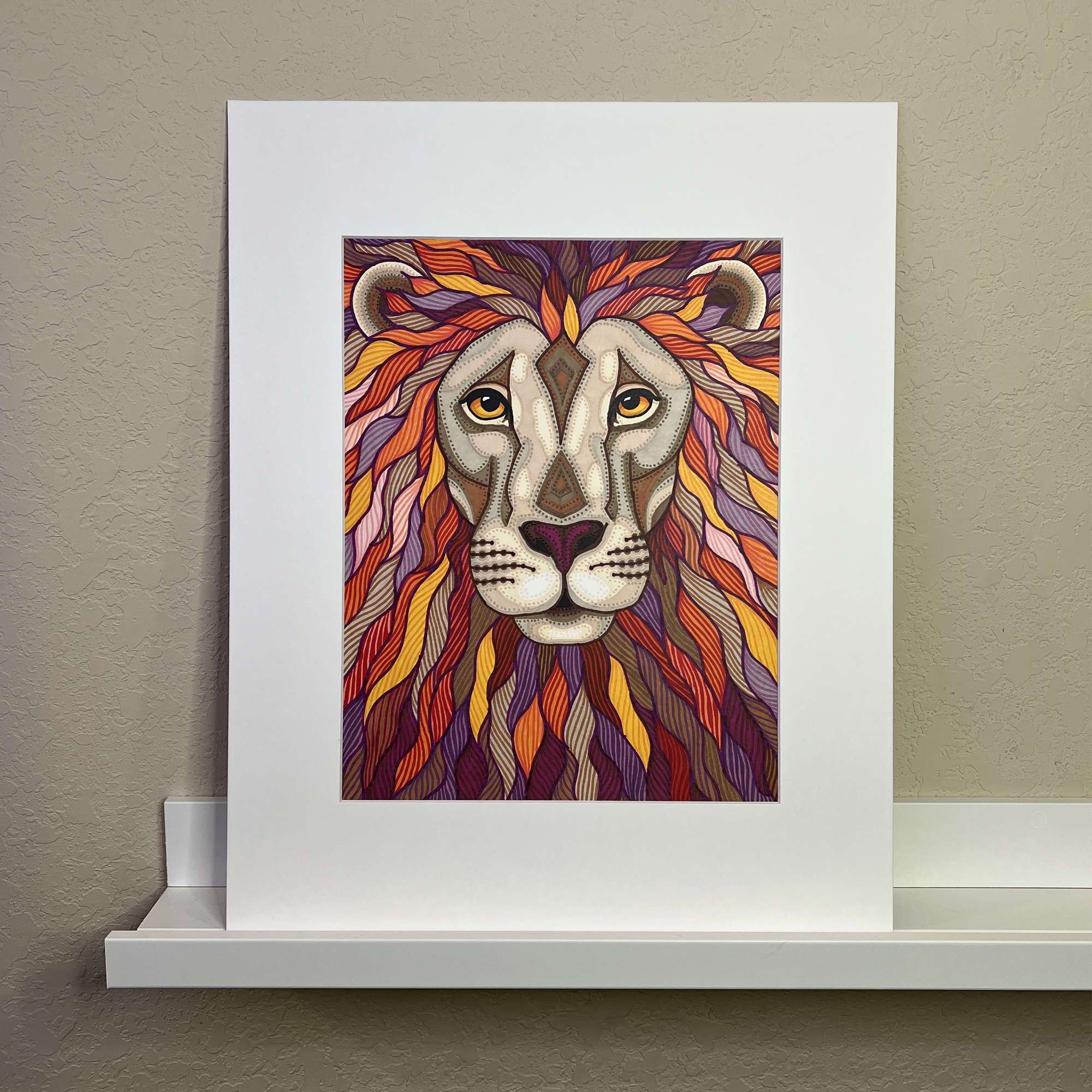 Lion Pride - Original Marker Painting · Art by Amanda Lanford