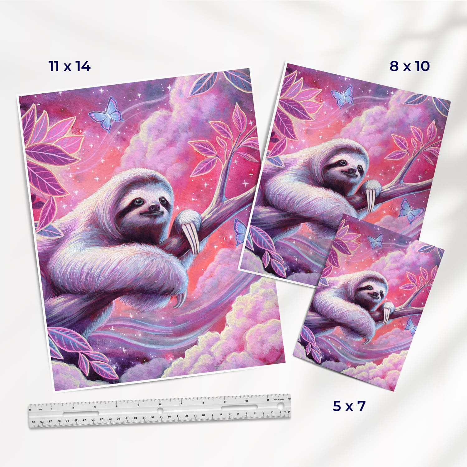 Stargazer Sloth - Fine Art Print · Art by Amanda Lanford