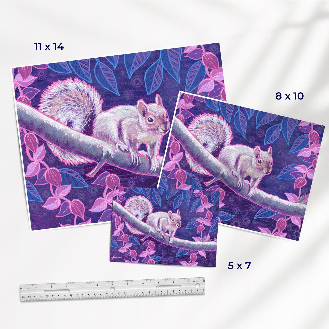 Shy Squirrel - Fine Art Print