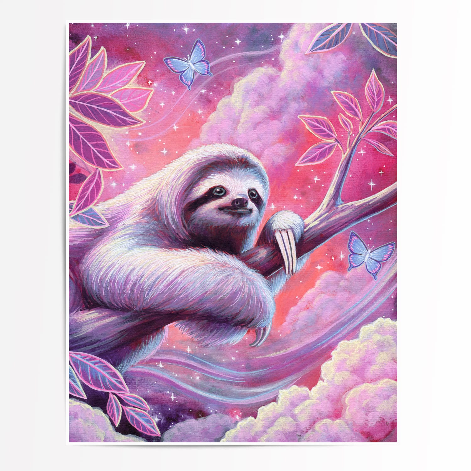 Stargazer Sloth  - Fine Art Print