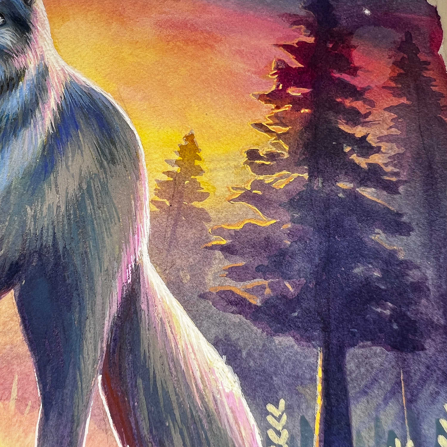 The Wolf (Twilight Watch) - Original Artwork · Art by Amanda Lanford